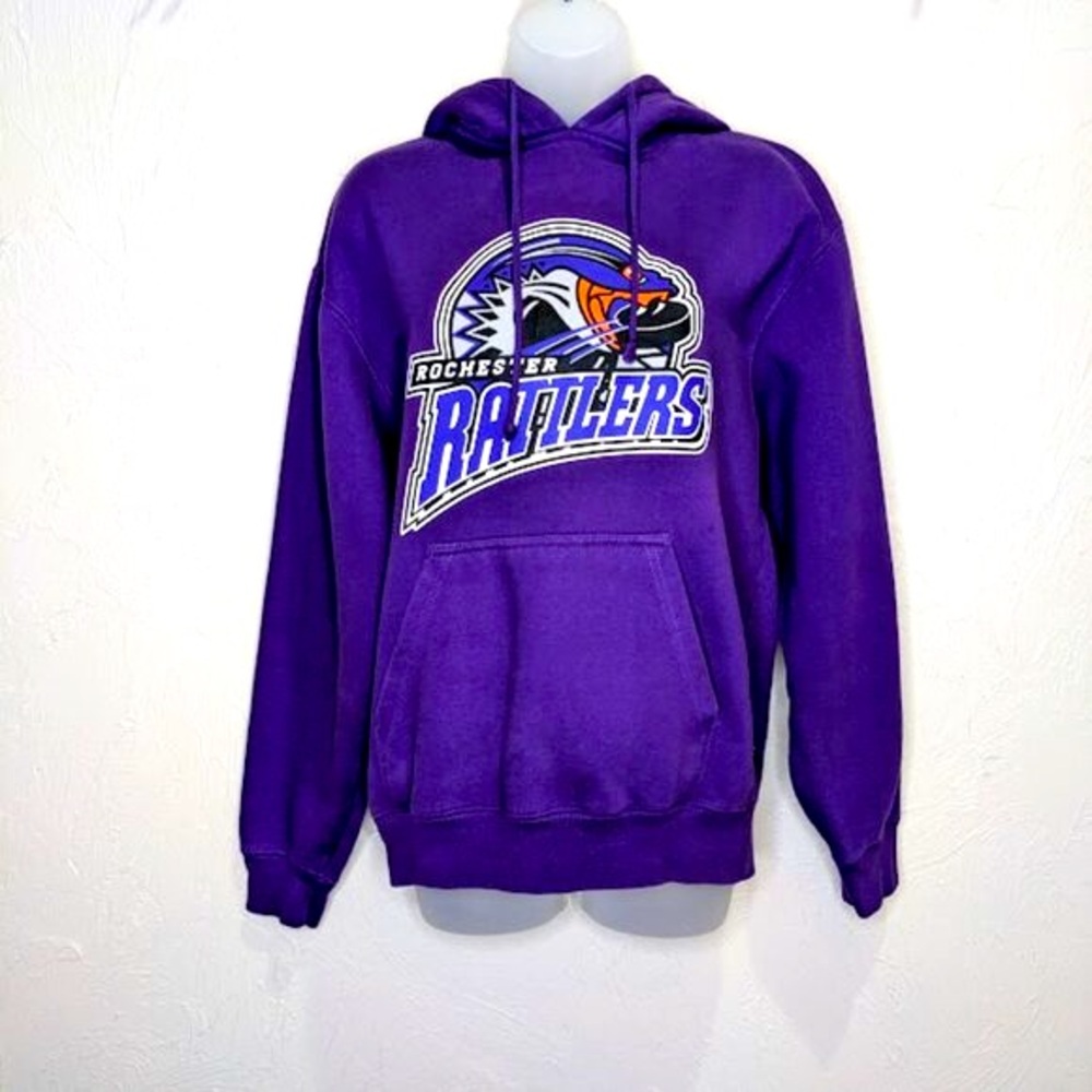 Rochester Rattlers Logo Hoodie Size S New York Hockey Streetwear Sweatshirt